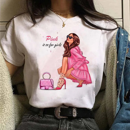 Sizes to 3XXL T-shirts Casual Round Neck Short Top short Sleeves  Logo  "Have a Nice Day" or "But First, Coffee"