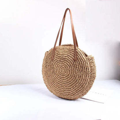 Boho Crossbody Bags, Round Shoulder Purse, Faux Leather Strap. In 7 Colors, Designs, and Sizes