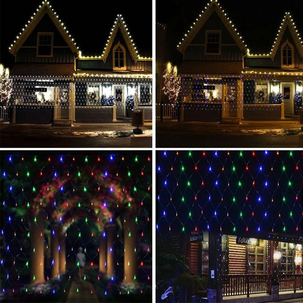 Christmas Snowflake LED Net Lights