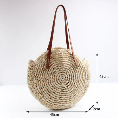 Boho Crossbody Bags, Round Shoulder Purse, Faux Leather Strap. In 7 Colors, Designs, and Sizes
