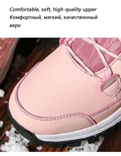 Warm Fur Lined Winter Ankle High Platform Boots Snow Boots