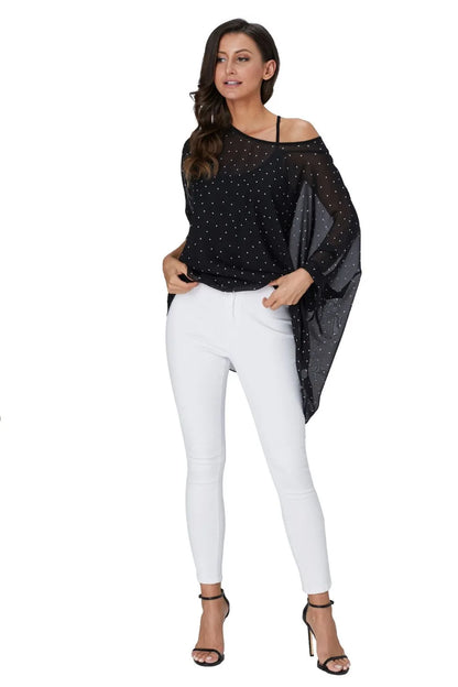 50 patterns to choose from, Plus Size, Boho Batwing Casual Sheer Chiffon Summer Top