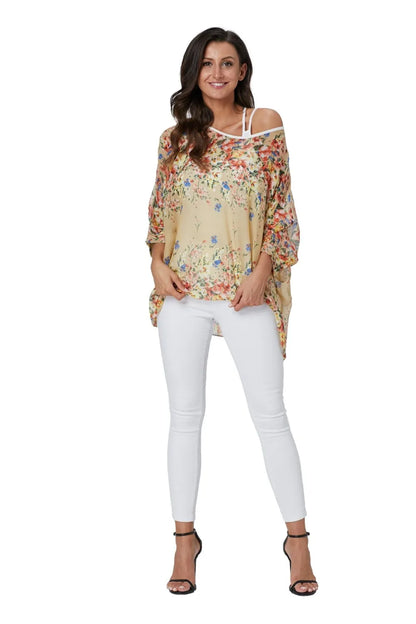50 patterns to choose from, Plus Size, Boho Batwing Casual Sheer Chiffon Summer Top