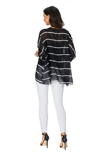 50 patterns to choose from, Plus Size, Boho Batwing Casual Sheer Chiffon Summer Top