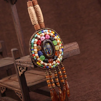 20 Designs handmade Vintage Bohemian leather braided necklace, Nepal jewelry