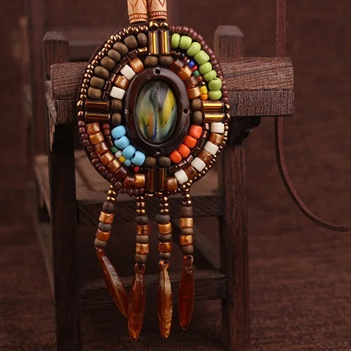 20 Designs handmade Vintage Bohemian leather braided necklace, Nepal jewelry