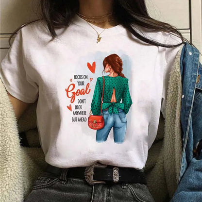 Sizes to 3XXL T-shirts Casual Round Neck Short Top short Sleeves  Logo  "Have a Nice Day" or "But First, Coffee"