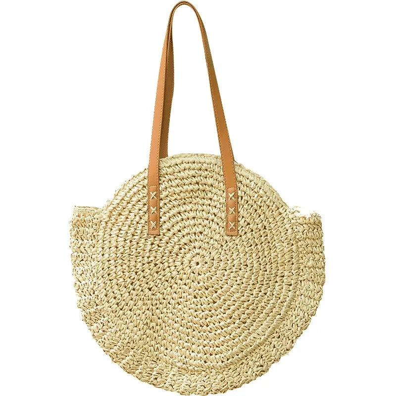 Boho Crossbody Bags, Round Shoulder Purse, Faux Leather Strap. In 7 Colors, Designs, and Sizes