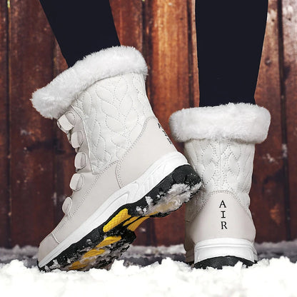 Warm Fur Lined Winter Ankle High Platform Boots Snow Boots