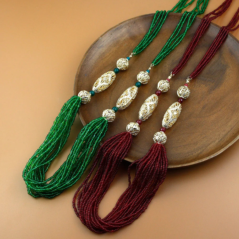 Duplicate of the Moroccan Wedding Jewelry Long Beaded Necklace