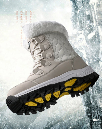 Warm Fur Lined Winter Ankle High Platform Boots Snow Boots