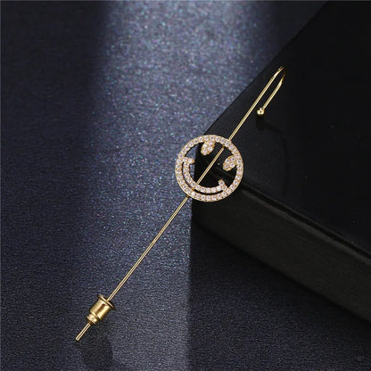Bohemian Gold Color Earrings Ear Wrap Crawler Hook Earring Zirconia