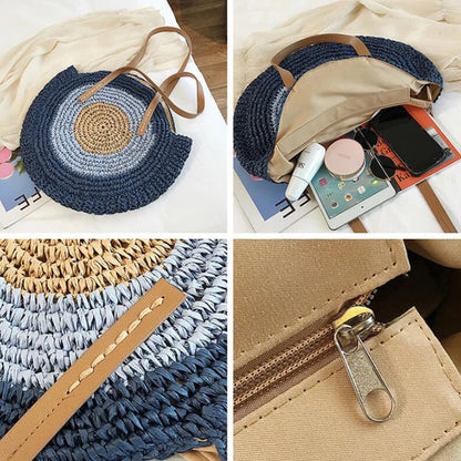 Boho Crossbody Bags, Round Shoulder Purse, Faux Leather Strap. In 7 Colors, Designs, and Sizes