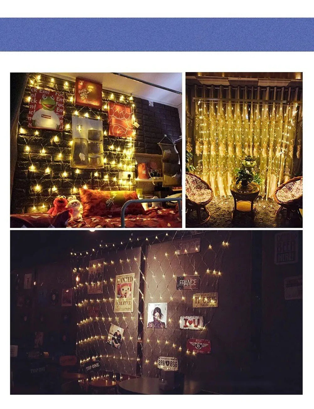 Christmas Snowflake LED Net Lights
