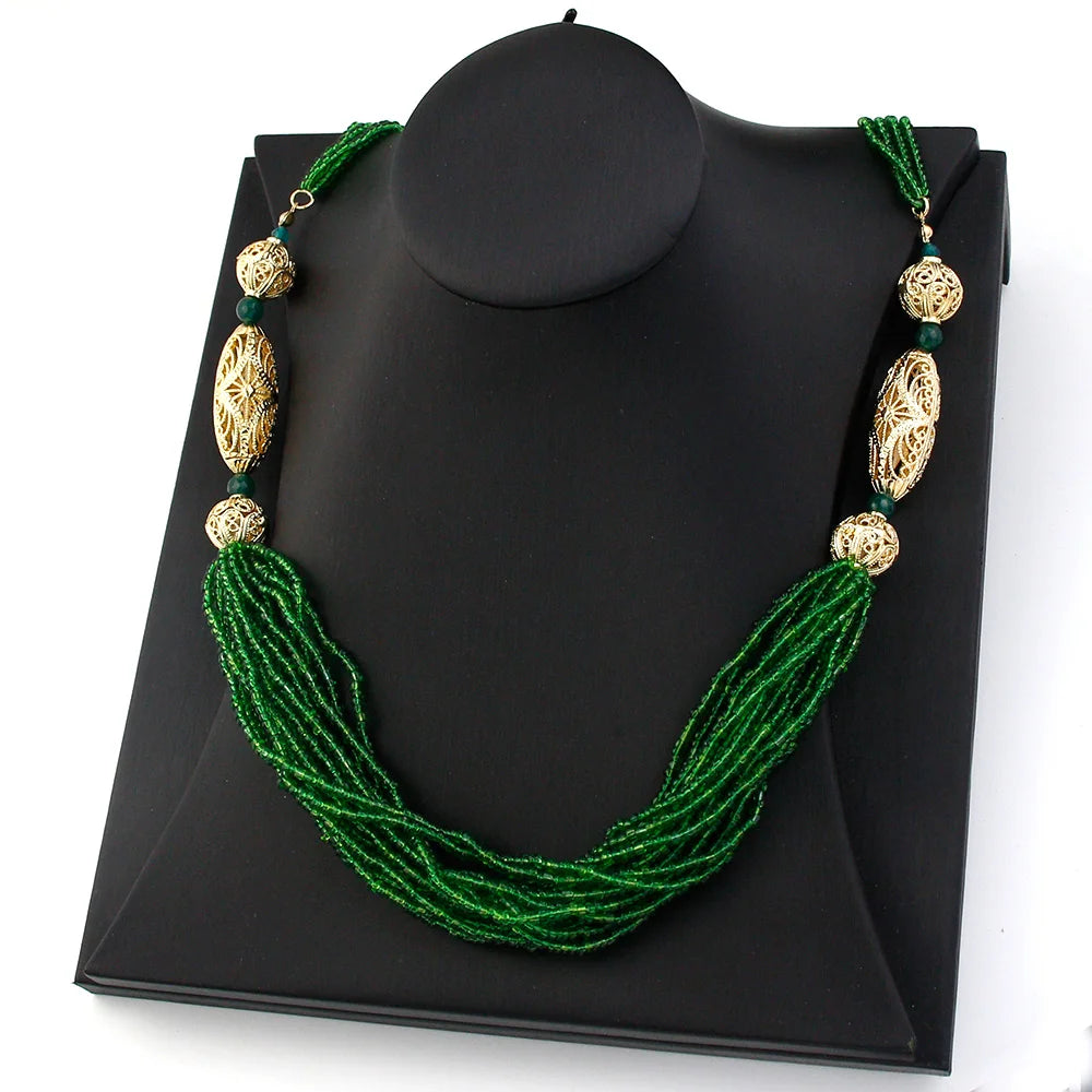 Duplicate of the Moroccan Wedding Jewelry Long Beaded Necklace