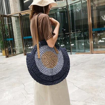 Boho Crossbody Bags, Round Shoulder Purse, Faux Leather Strap. In 7 Colors, Designs, and Sizes