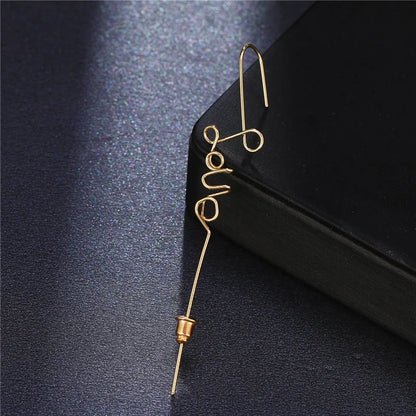 Bohemian Gold Color Earrings Ear Wrap Crawler Hook Earring Zirconia