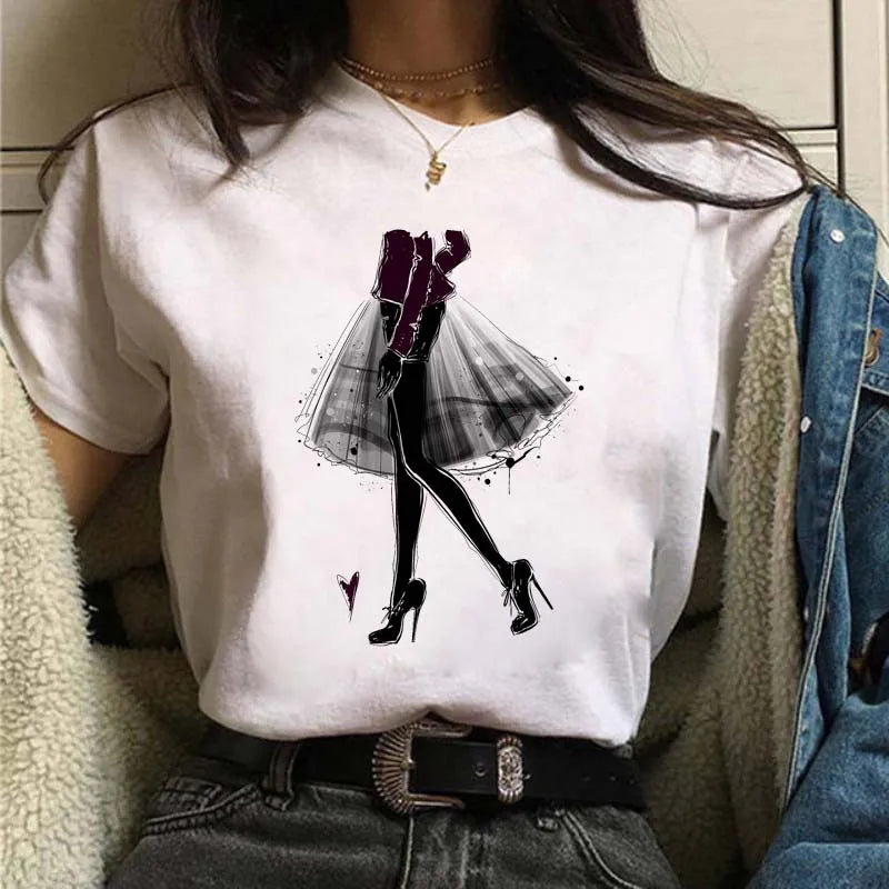 Sizes to 3XXL T-shirts Casual Round Neck Short Top short Sleeves  Logo  "Have a Nice Day" or "But First, Coffee"