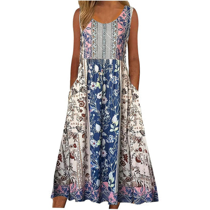 Sizes to 5XL, Sleeveless, Pullover, Tank Top, Dress with Pockets. Comes in 5 Designs