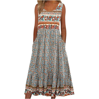 Sizes to 5XL, Sleeveless, Pullover, Tank Top, Dress with Pockets. Comes in 5 Designs