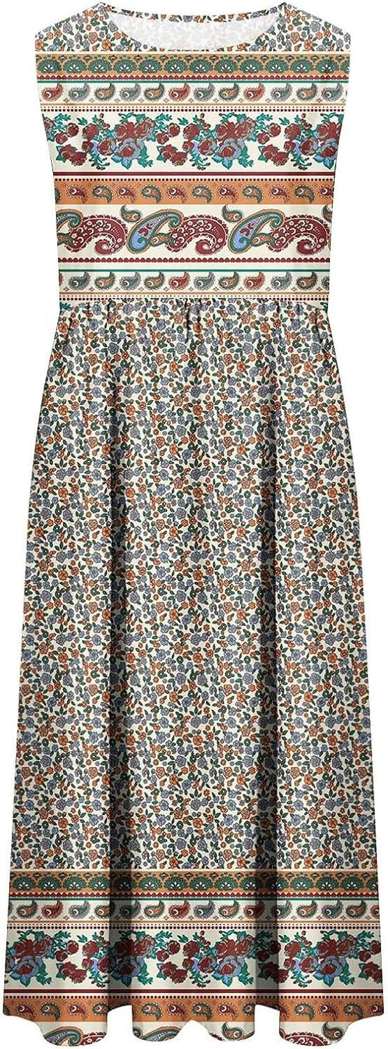 Sizes to 5XL, Sleeveless, Pullover, Tank Top, Dress with Pockets. Comes in 5 Designs