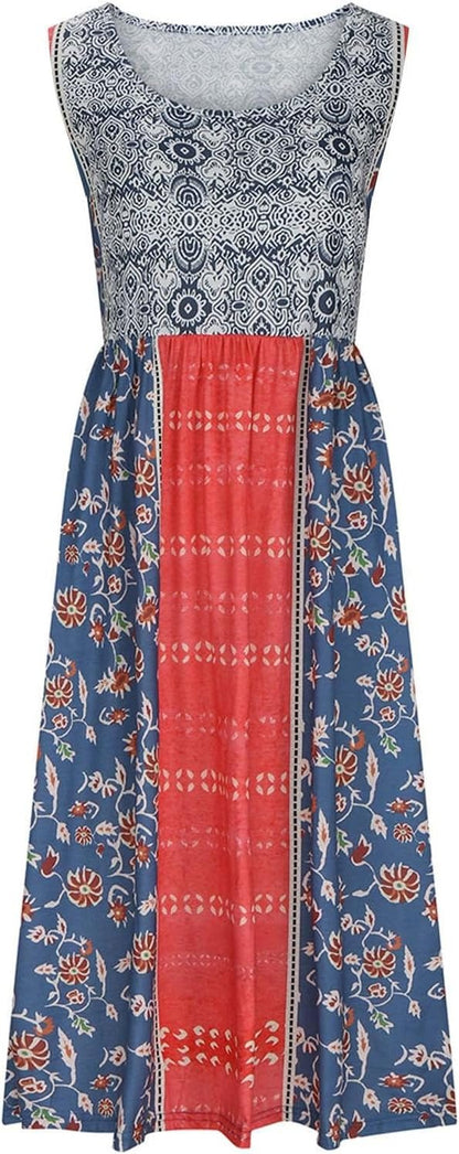 Sizes to 5XL, Sleeveless, Pullover, Tank Top, Dress with Pockets. Comes in 5 Designs
