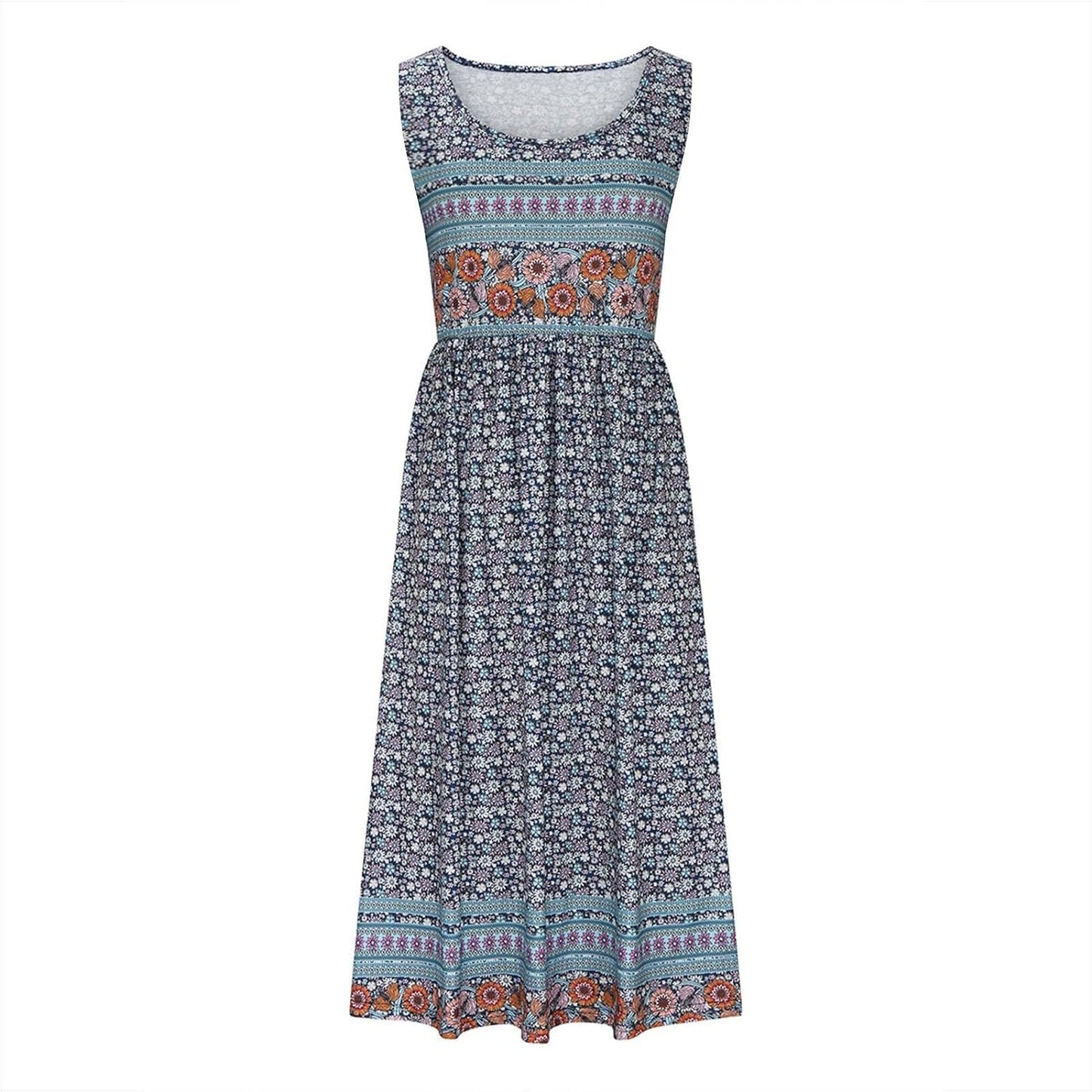 Sizes to 5XL, Sleeveless, Pullover, Tank Top, Dress with Pockets. Comes in 5 Designs