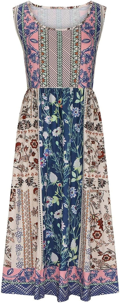 Sizes to 5XL, Sleeveless, Pullover, Tank Top, Dress with Pockets. Comes in 5 Designs