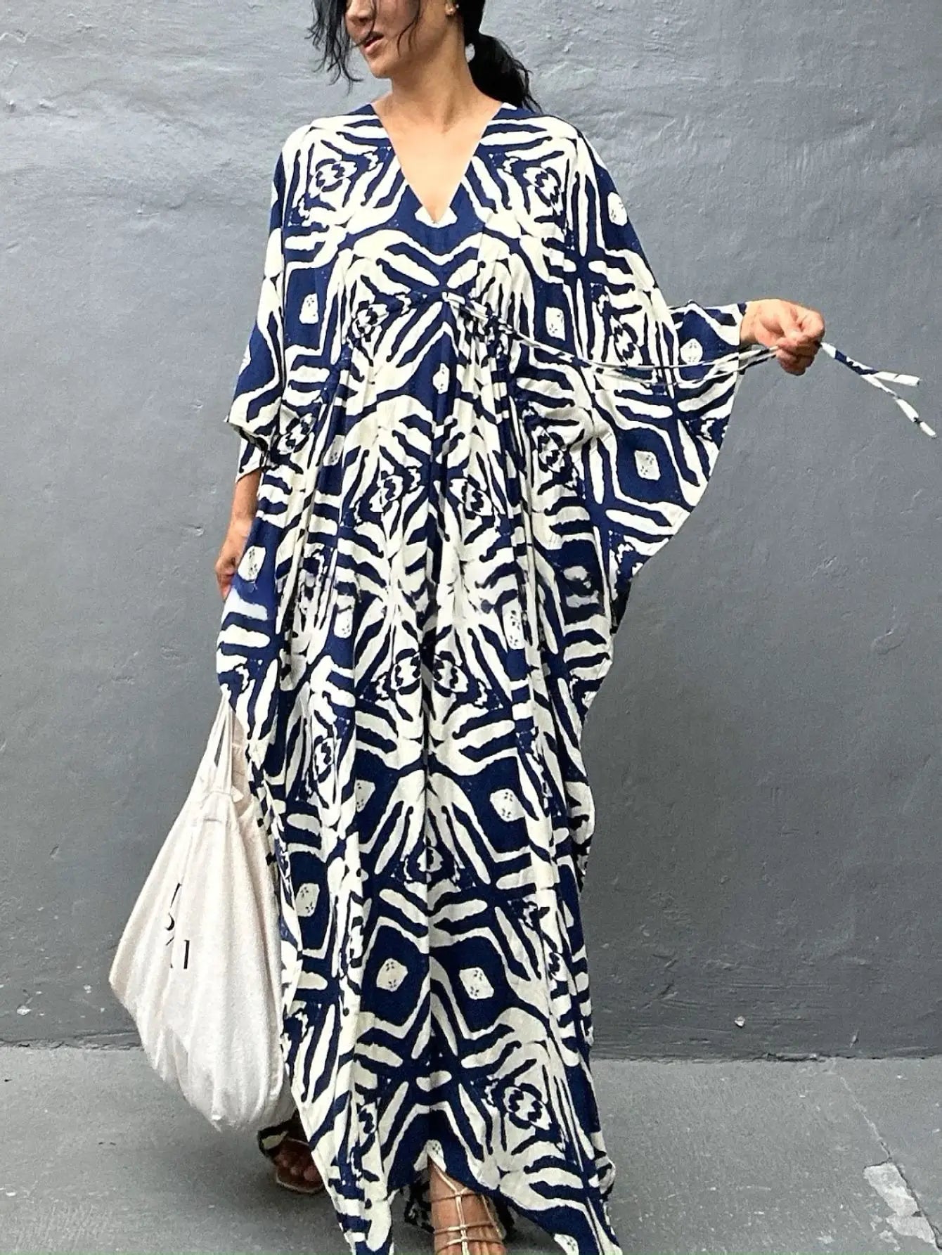 V-Neck Caftan Dresses Swimsuit Cover-Up Lounge Dresses