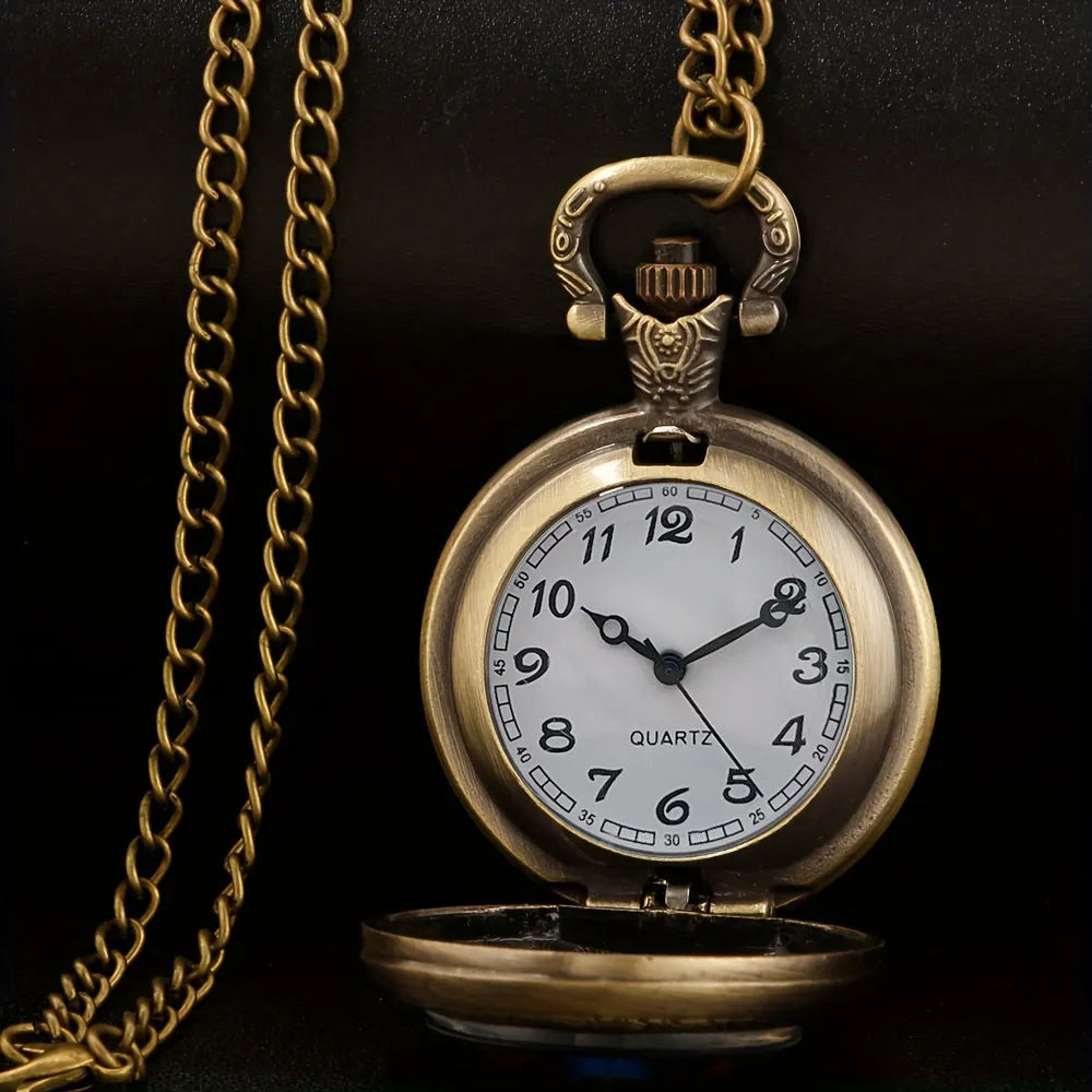 Vintage Bohemian Pocket Watch,  Exquisite Clock With Necklace Chain Retro folk-custom