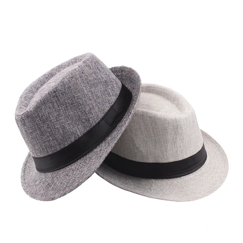 Wide Brim Solid Color Fedoras Casual Jazz Hat