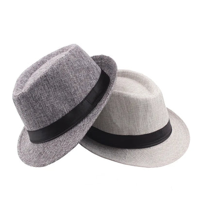 Wide Brim Solid Color Fedoras Casual Jazz Hat