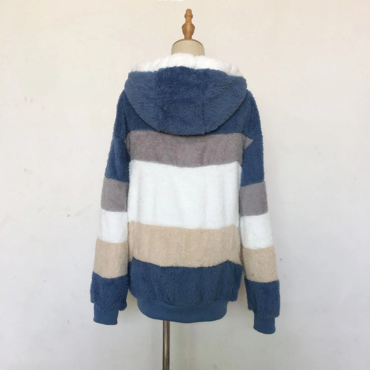 Oversized Warm Plush Jacket with Pockets, Hood, and Zipper Front, Loose, Cozy Fit. comes in 10 Colors