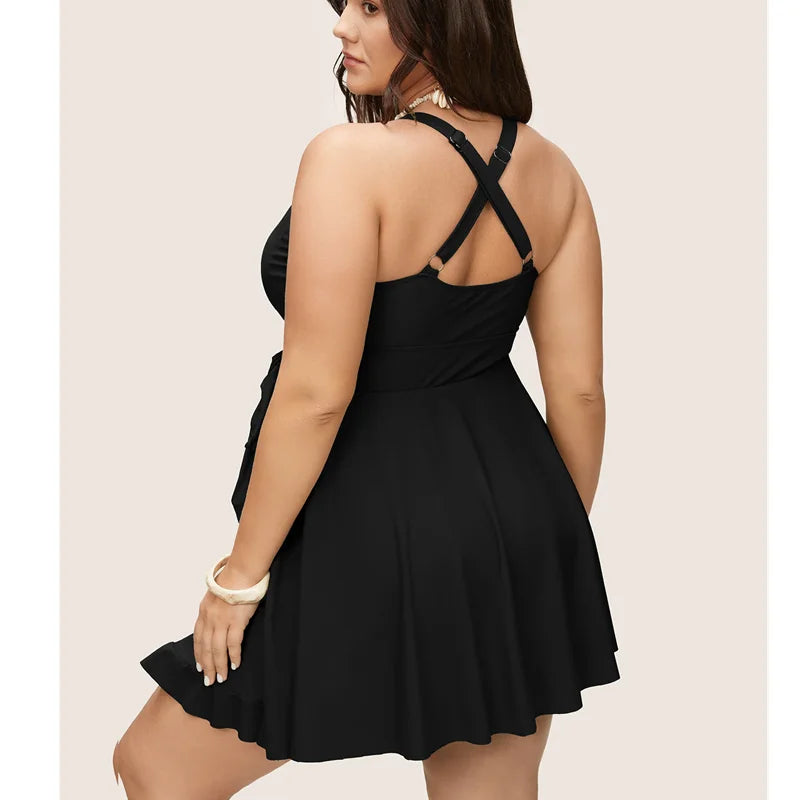 Sizes to 5XL  One Piece Swimsuit with Tummy Control and Adjustable Straps