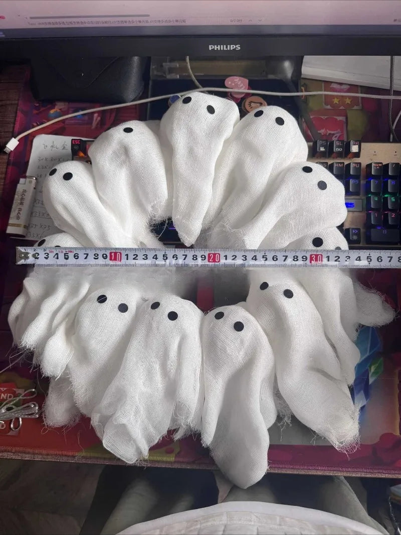 Lit Ghosts Wreath Great for decorating Doors or Windows