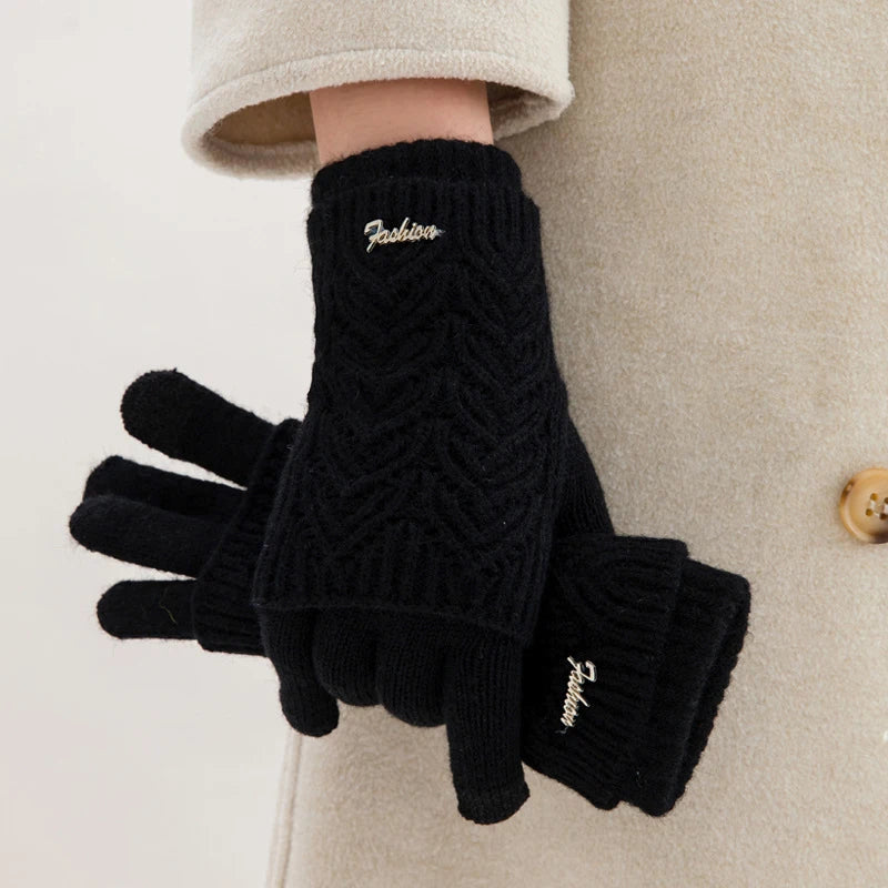 Hand Warmer Winter, Screen Touch Gloves, Hand and Arm Crochet, Faux Wool, Optional Finger Warmer Gloves