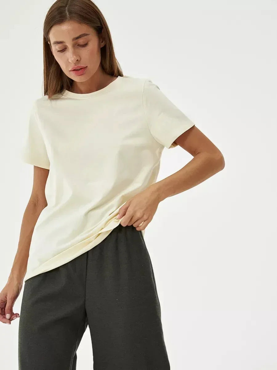 Sizes to 4XL 100% Cotton Women's T-shirt  Basic Short Sleeve Loose Tops Various colors