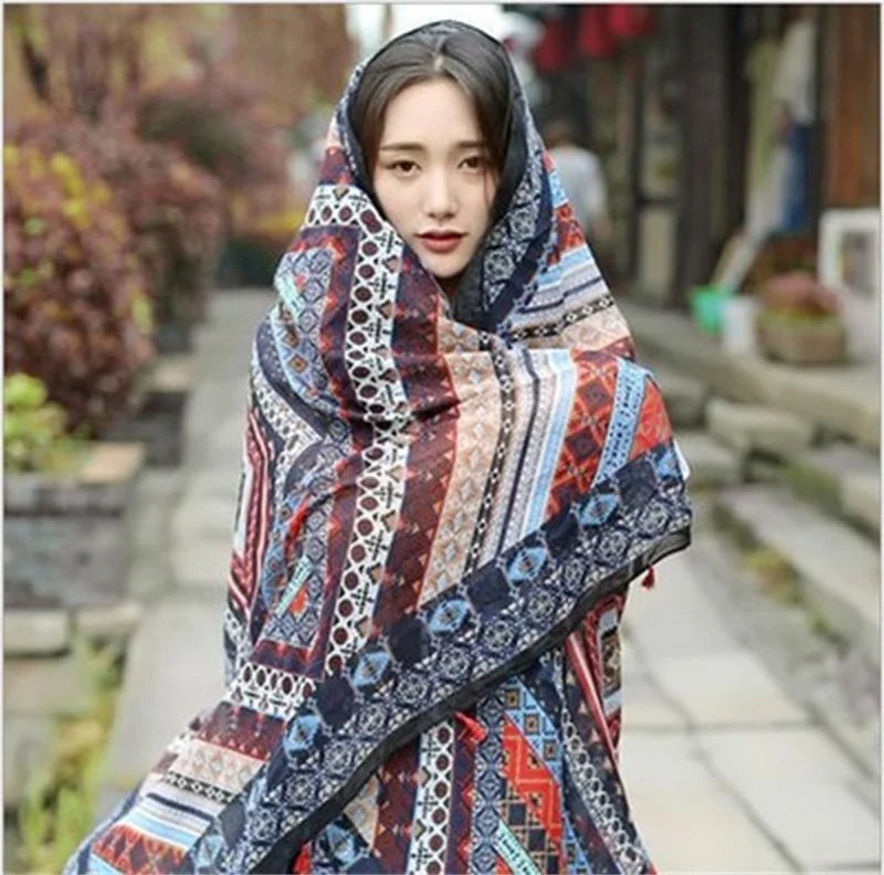 90x180cm 9 Styles Print Bohemian Sarong Wrap Long Scarf