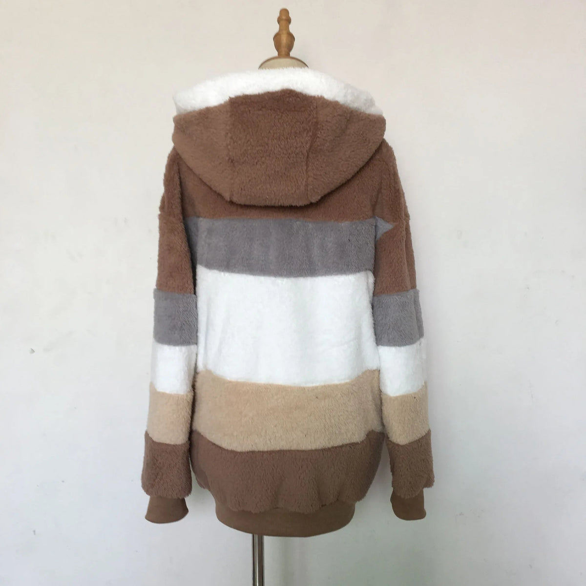 Oversized Warm Plush Jacket with Pockets, Hood, and Zipper Front, Loose, Cozy Fit. comes in 10 Colors