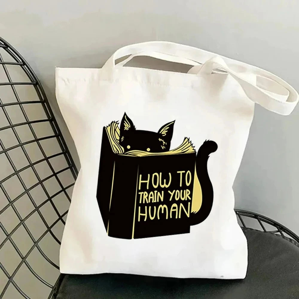 Life Is Better with Cats Canvas Tote Bag, Handbag. USE THIS AS THE GIFT OR TO HOLD THE GIFT---WHY USE PAPER?
