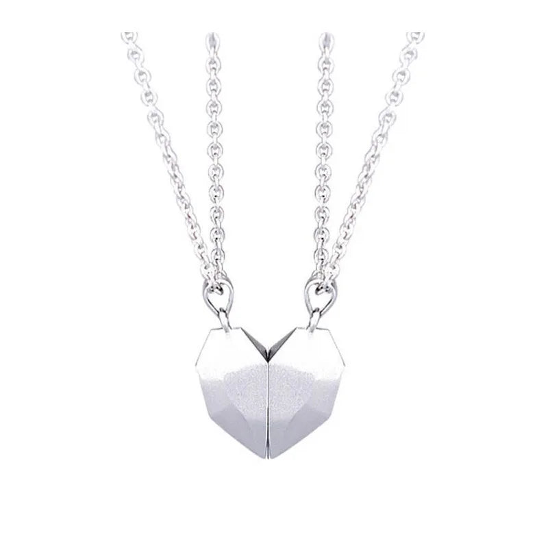 Electrocardiogram Magnetic Friend Heart Pendant One for You and One For Your Friend