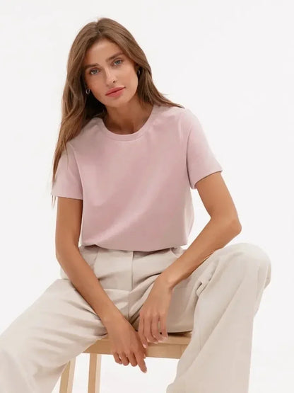Sizes to 4XL 100% Cotton Women's T-shirt  Basic Short Sleeve Loose Tops Various colors