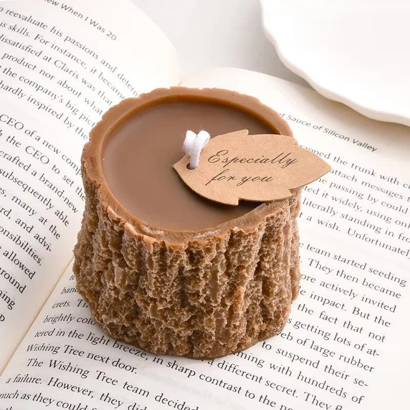 Tree Stump Candle Set Gift Creative Tree Stump Fragrance Candle Jar