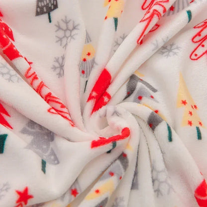 Christmas Flannel Throw Blanket in Various Sizes and Prints