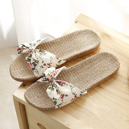 Bohemian Ethnic Style Handmade Espadrille Flip Flops in Various colors