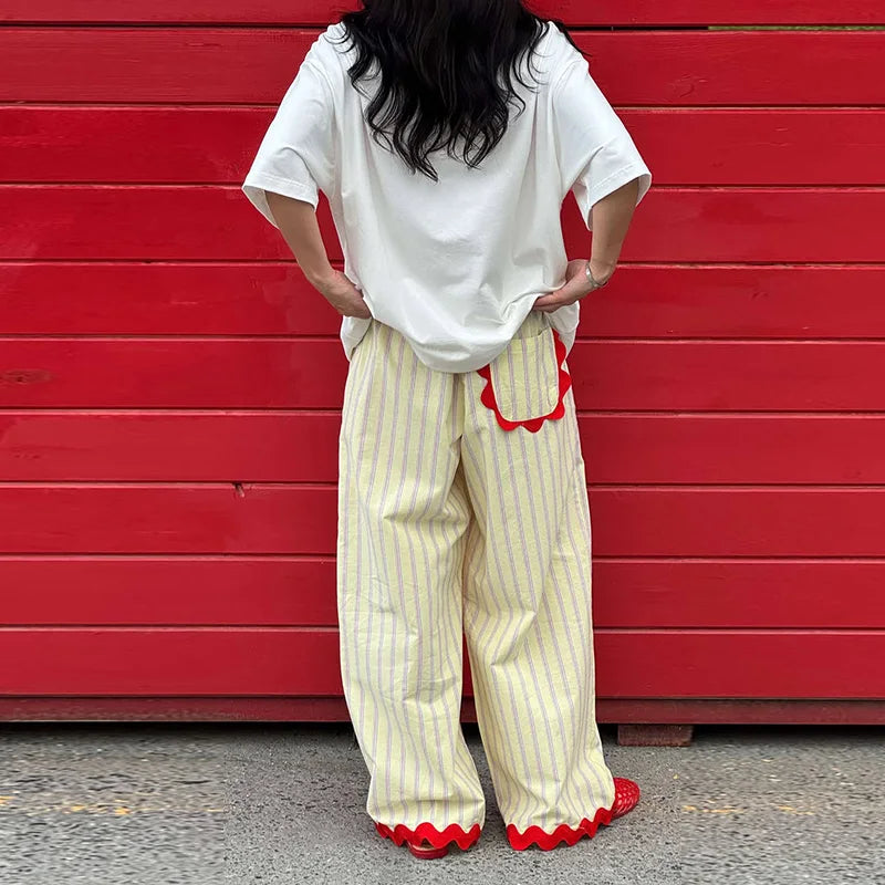 Boho Pallazzo Pants, Adjustable Waist, Wrap Pants, Loose, Floor Length