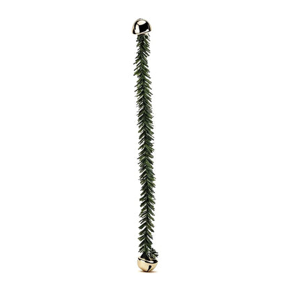 10Pcs 30CM/11.8inch Christmas Bendable Pine Needle Twist Ties with Jingle Bells,  for Wreath Stair Railing Mantel Holiday Decor