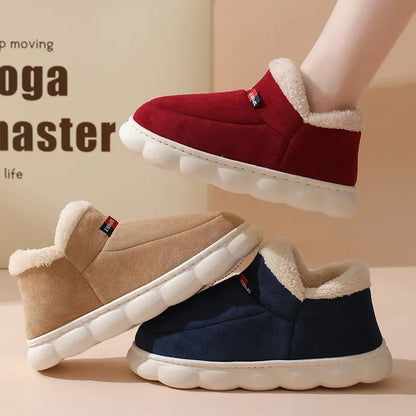 Casual House Shoes For  Indoors or Outdoors, Warm Cotton Plush Padded Slippers