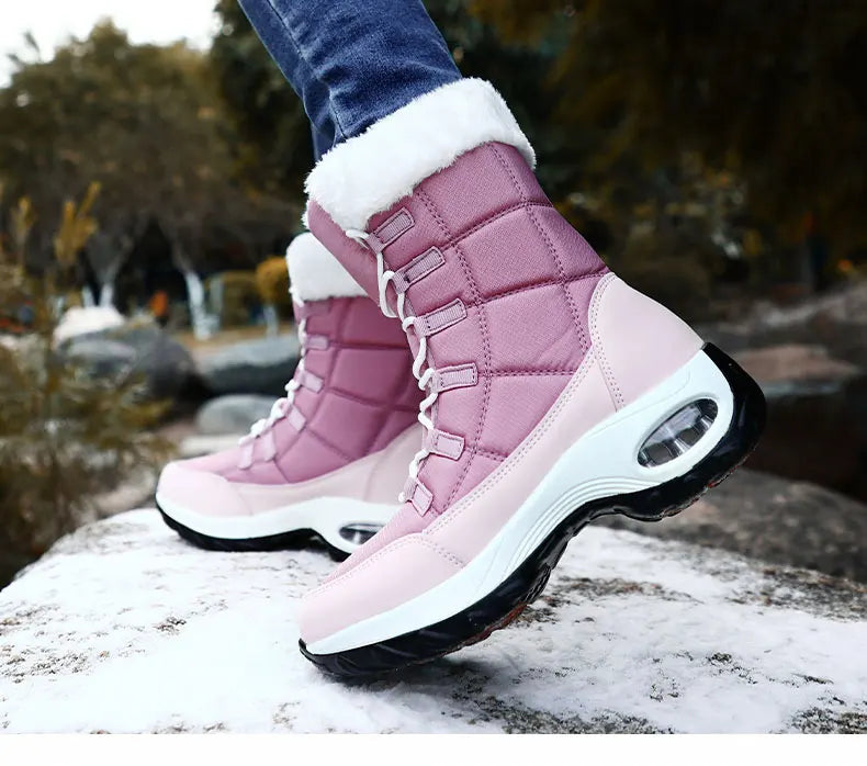 Thicken non-slip warm snow boots, large sizes, cold-resistant, high-top cotton lining