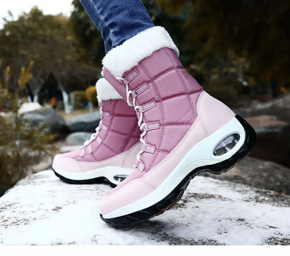 Thicken non-slip warm snow boots, large sizes, cold-resistant, high-top cotton lining